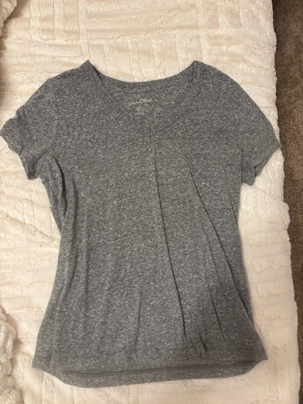 Universal Thread Gray Heather Short Sleeve Knit Top